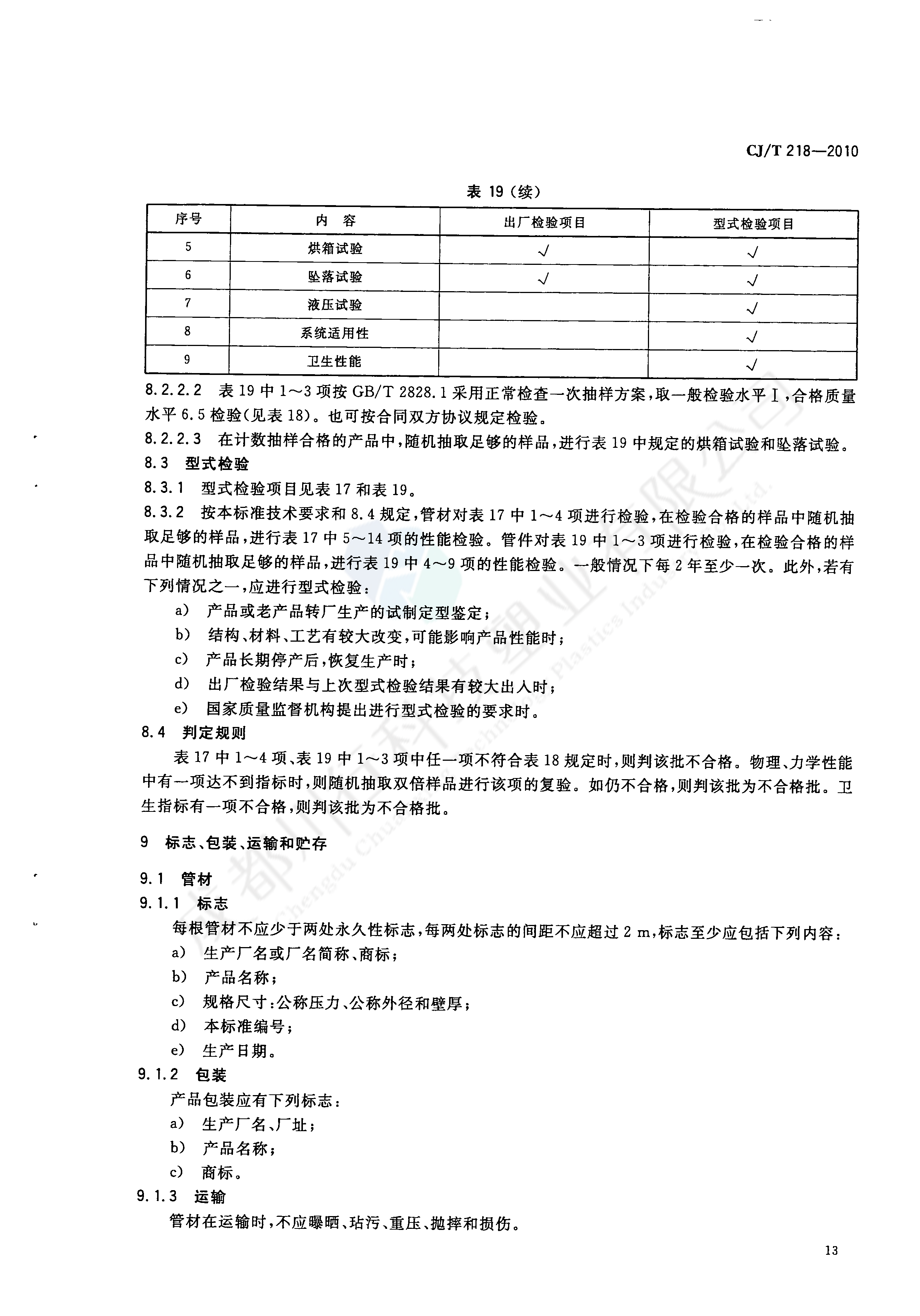 給水用丙烯酸共聚聚氯乙烯管材及管件執(zhí)行標(biāo)準(zhǔn)(15)